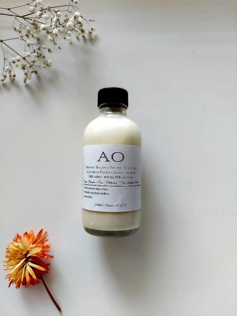 Organic "Balance Beyond" Botanical Luxurious Facial Crème Cleanser - age defying DMAE, rooibos + whi