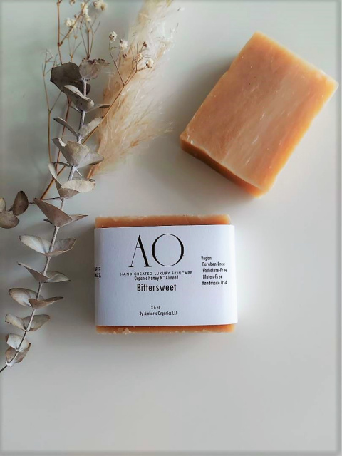 Organic Bitter Sweet Honey Almond Butter Bar + Virgin Olive + Shea Butter