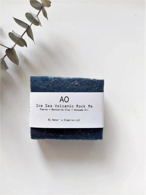 Organic Ice Sea volcanic Rock Me Bar. Pumice + Bentonite Clay + Avocado Oil