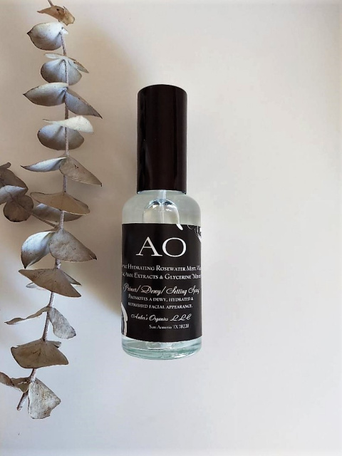 Organic Hydrating Rosewater Mist. White Willow, Aloe Extracts & Glycerine "Mistified" Primer/ Dewy/ 