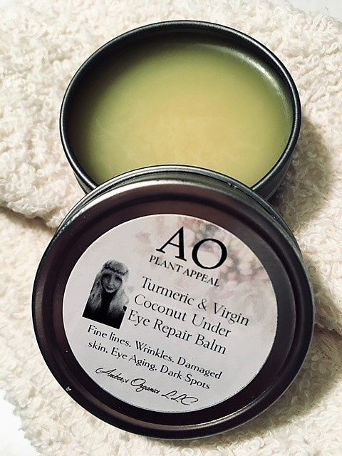 Organic Coconut + Tumeric 0il. Under Eye Wrinkle, Fine Line, Uneven, Damaged Skin Balm 